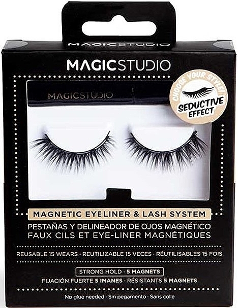 Magnetic False Lashes with Eyeliner - Magic Studio Magnetic Eyelashes + Eyeliner Seductive Effect — photo N1