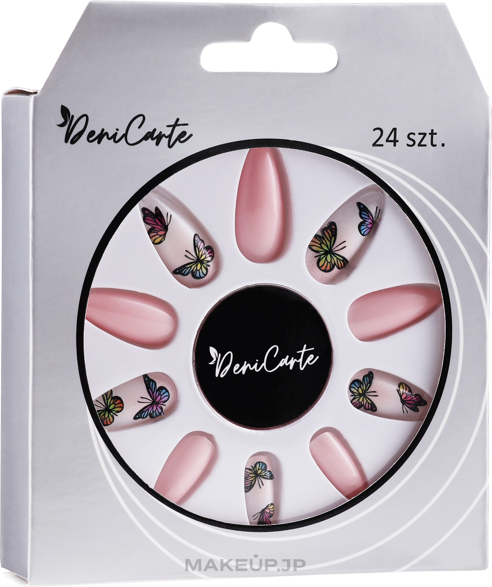 False Nails, tips butterflies, 24 pcs - Deni Carte — photo 24 szt.