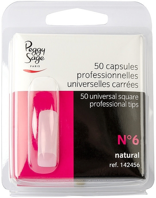 Versatile Square Tips #6, 50pcs - Peggy Sage Tips — photo N1