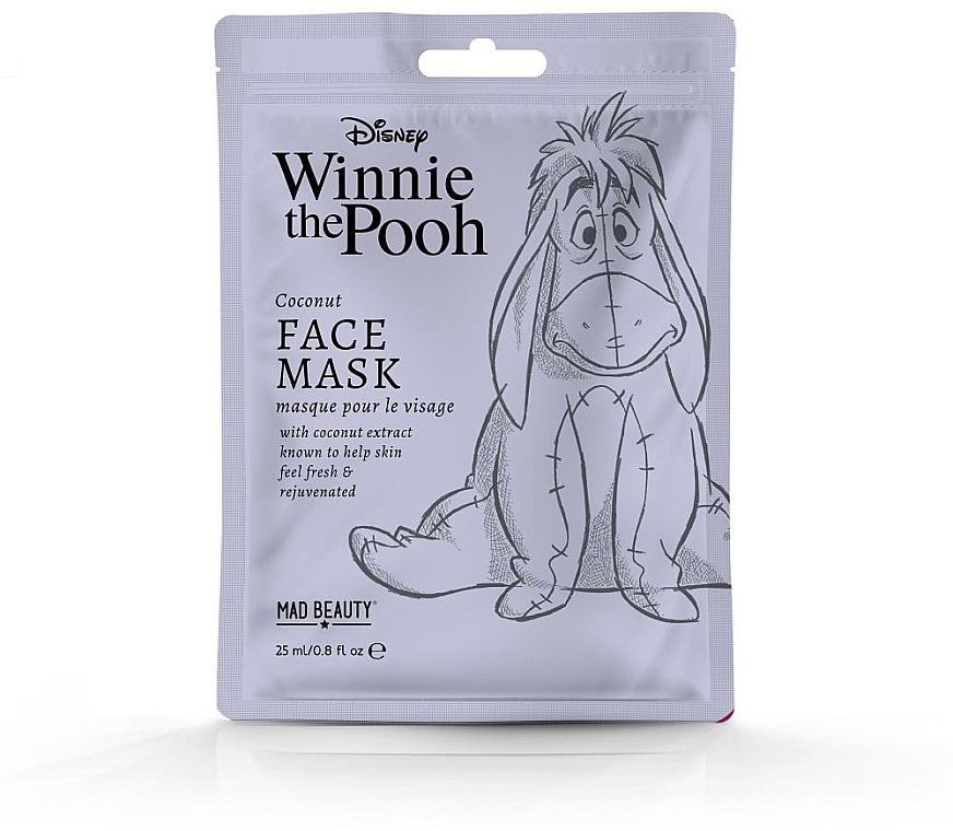 Coconut Face Mask - Mad Beauty Disney Winnie The Pooh Eeyore Sheet Mask — photo N1
