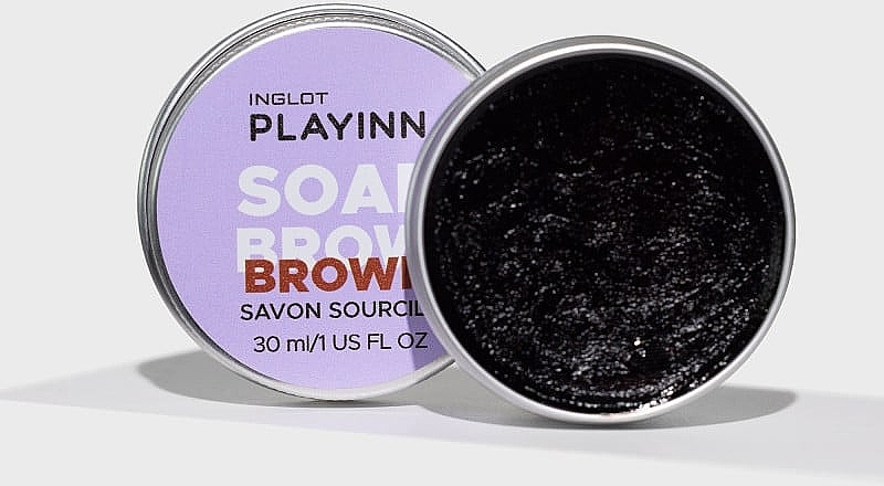 Brow Soap, brown - Inglot Playinn Soap Brow Brown — photo N4
