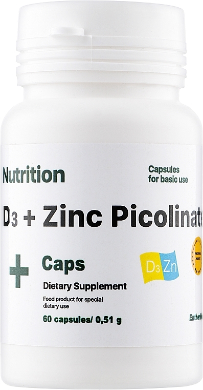 Vitamin-Mineral Complex D3 + Zinc Picolinate, capsules - EntherMeal — photo N1