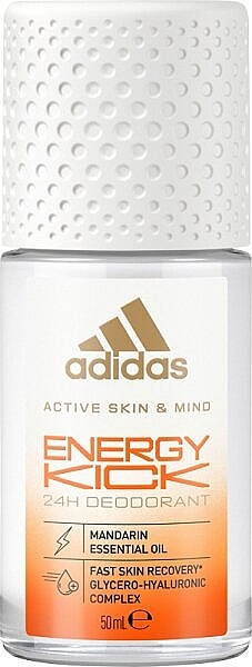 Roll-On Antiperspirant Deodorant for Women - Adidas Active Skin & Mind Energy Kick Deodorant Roll-On — photo N1