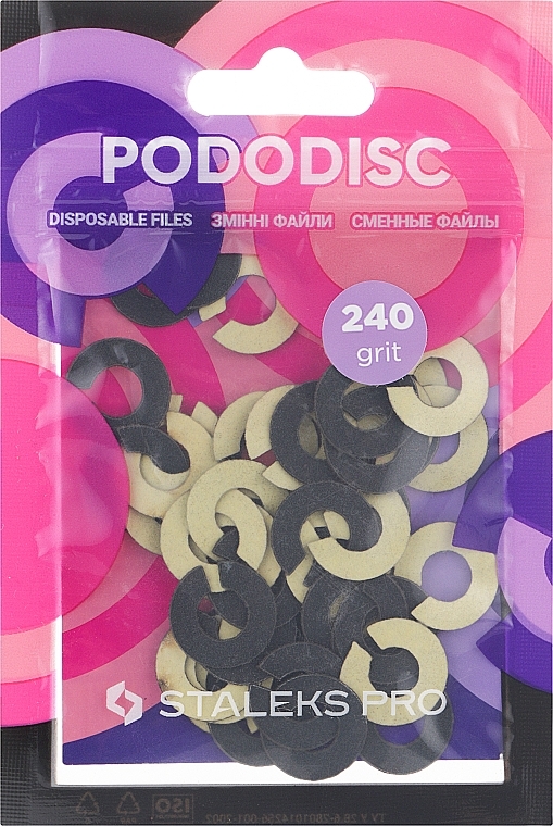Pedicure Disc Ringlike Disposable File, Pododisk 240 grit - Staleks Pro S — photo N1