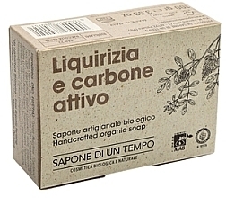 Licorice & Activated Carbon Organic Soap - Sapone Di Un Tempo Organic Soap Liquorice And Activated Charcoal — photo N1