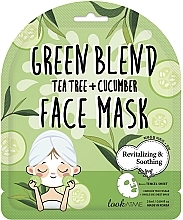 Fragrances, Perfumes, Cosmetics Black Tea & Cucumber Sheet Face Mask - Look At Me Green Blend Tea Tree + Cucumber Face Mask