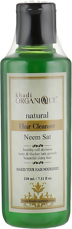 Natural Herbal Ayurvedic Shampoo "Neem Sat" - Khadi Organique Hair Cleanser Neem Sat — photo N4