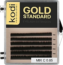 Gold Standard C 0.05 False Eyelashes (6 rows: 7/9) - Kodi Professional — photo N1