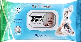 Baby Wet Wipes 'Hygiene', 120 pcs - Wipest Safe & Healthy Wet Towel — photo N1
