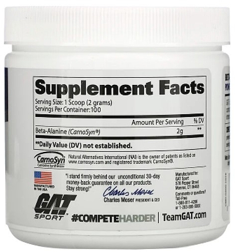 Dietary Supplement Beta Alanine - GAT Sport Beta Alanine — photo N4