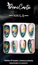 Almond Nail Tips, 24 pcs. - Deni Carte Nails 7110 — photo N1