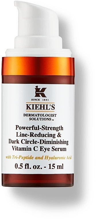 Anti-Wrinkle Eye Concentrate with Vitamin C - Kiehl`s Dermatologist Solutions Powerful-Strength Line-Reducing & Dark Circle-Diminishing Vitamin C Eye Serum — photo N1