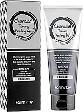 Fragrances, Perfumes, Cosmetics Exfoliating Charcoal Gel - Farmstay Charcoal Toning Peeling Gel