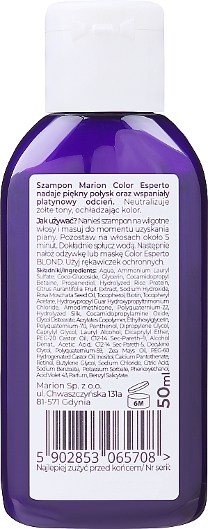 Shampoo for Bleached & Grey Hair - Marion Color Esperto — photo N10