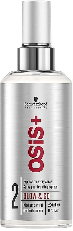 Blow Dry Hair Spray - Schwarzkopf Professional Osis+ Blow & Go Dry Spray — photo N1
