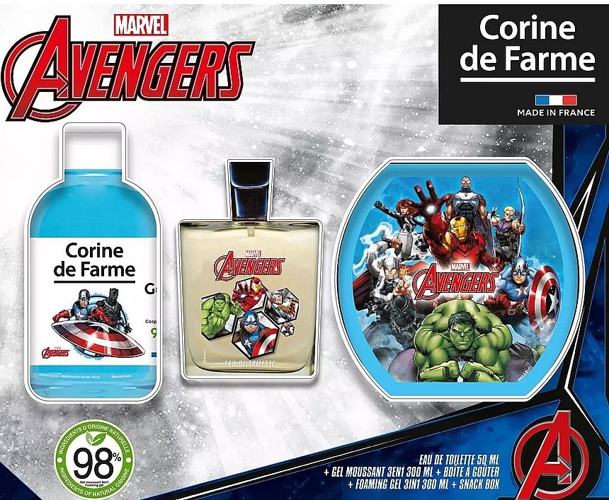 Corine De Farme Avengers - Set (edt/50ml + sh/gel/300ml + acc/1pc)	 — photo N1