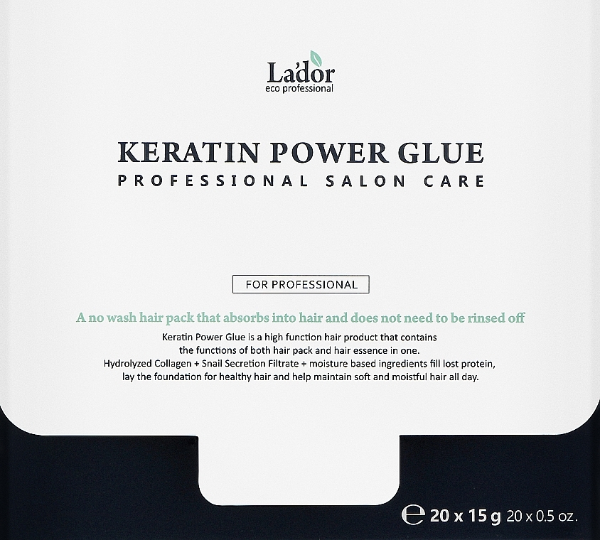 Anti Split Ends Serum - La'dor Keratin Power Glue (mini size) — photo N2