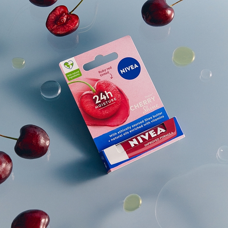 Lip Balm "Fruit Radiance. Cherry" - NIVEA Lip Care Fruity Shine Cherry Lip Balm — photo N10