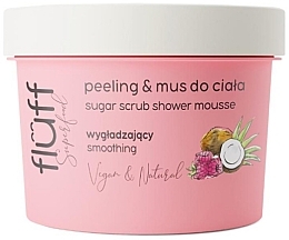 Fragrances, Perfumes, Cosmetics Raspberry & Coconut Body Peeling Mousse - Fluff Peeling & Smoothing Body Mousse, Raspberry & Coconut