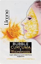 Fragrances, Perfumes, Cosmetics Bubble Sheet Mask with Turmeric & Superfoods - Lirene Super Nourishinf Bubble Sheet Mask