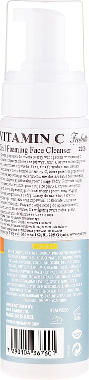 Face Cleansing Foam with Vitamin C - Frulatte Vitamin C Foaming Face Cleanser 2 in 1 — photo N2