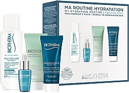 Fragrances, Perfumes, Cosmetics Set - Biotherm My Hydration Routine Aquasource Set (f/elixir/7ml + f/gel/mini/20ml + f/balm/mini/20ml + micelar/w/30ml)