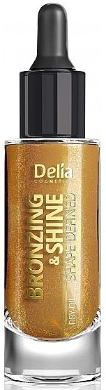 Body, Face & Hair Dry Gold Oil - Delia Shape Bronzing & Shine  — photo N1