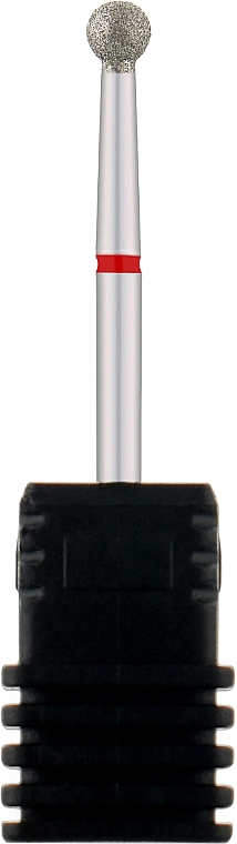 Diamond Nail Drill Bit 'Ball', 801 001 035R 3.5mm, red mark - Tufi Profi Premium — photo N1