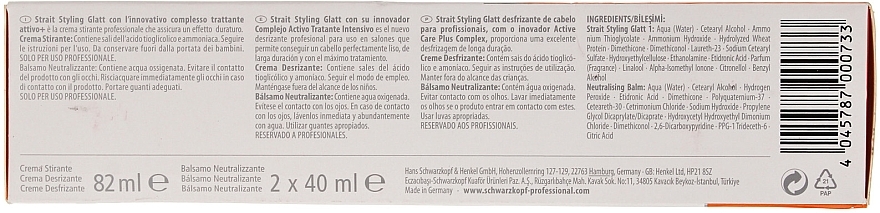 Smoothing Hair Kit - Schwarzkopf Professional Strait Styling Glatt kit 1 — photo N12
