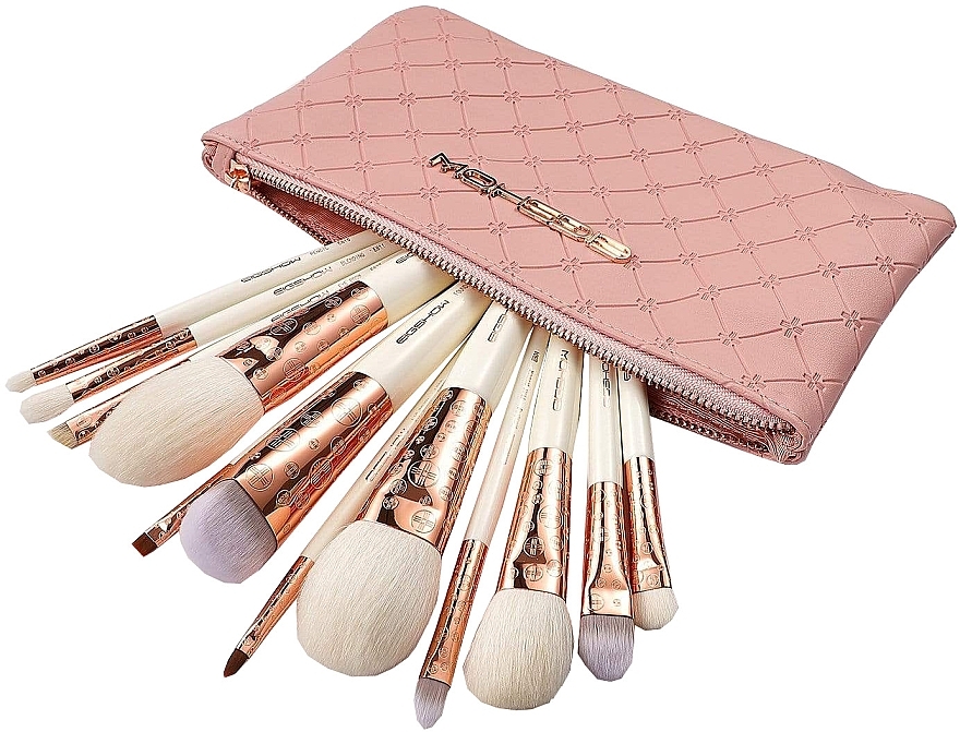 Makeup Brush Set, 12pcs - Eigshow Luxe Series Classic Makeup Brush Kit Rose Gold — photo N1