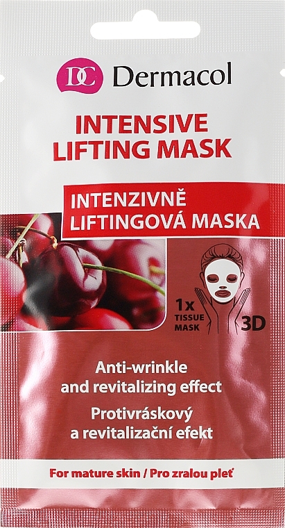 Face Sheet Mask - Dermacol 3D Inzensive Lifting Mask — photo N2