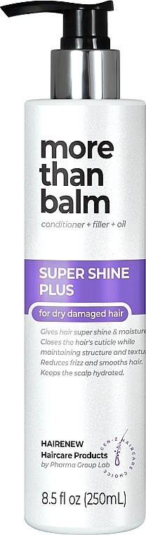 100% Mirror Gloss Conditioner - Hairenew Super Shine Plus Balm Hair — photo N2