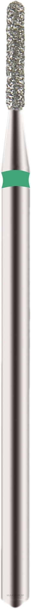 Diamond Nail Drill Bit "Cylinder", rounded, green, 1,4mm/8mm - Staleks Pro — photo 1 szt.