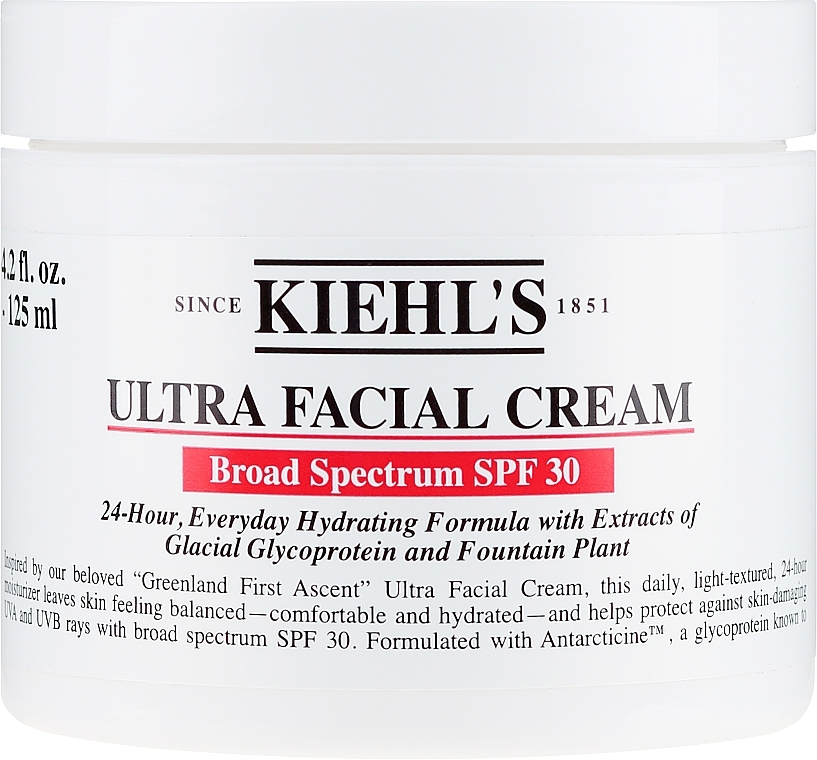 Moisturizing Face Cream - Kiehl's Ultra Facial Cream Broad Spectrum SPF30 — photo N9