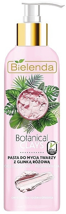 Pink Clay Face Paste - Bielenda Botanical Clays Vegan Face Wash Paste Pink Clay — photo N1