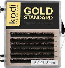 Gold Standard B 0.07 False Eyelashes (6 rows: 8 mm) - Kodi Professional — photo N1