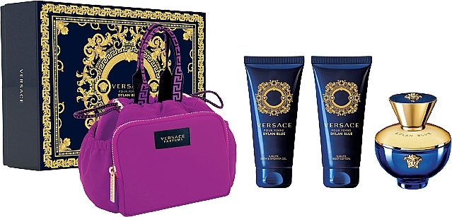 Versace Dylan Blue Pour Femme - Set (edp/100ml + b/lot/100ml + sh/gel/100ml + bag) — photo N1