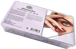 Nail Extension Tips, Size 1-10 - Alessandro International Curved Tip Box — photo N1