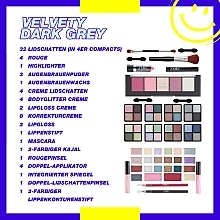 Makeup Set in a Case - Zmile Cosmetics Velvet Dark Grey Limited Edition Make Up Case — photo N8