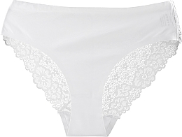 Fragrances, Perfumes, Cosmetics Women Laser-Cut Panties with Lace Back, white - Moraj