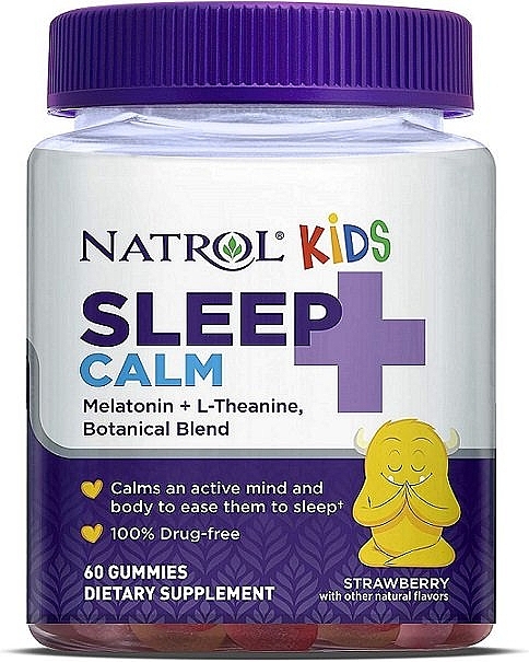 Kids Sleep Support Strawberry Flavor Dietary Supplement - Natrol Kids Sleep + Calm Strawberry — photo N1