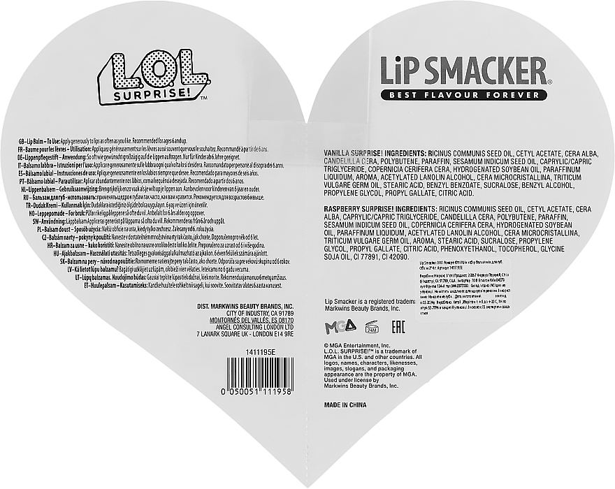 Lip Balm Set - Lip Smacker L.O.L. Surprise! Rocker+Kitty Queen (lip/balm/2x4g)  — photo N2