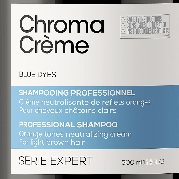 Blue Pigment Cream Shampoo - L'Oreal Professionnel Serie Expert Chroma Creme Professional Shampoo Blue Dyes — photo N8