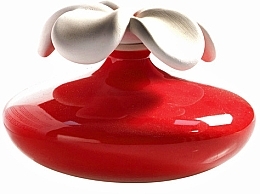 Ceramic Diffuser without Filler, 7x5.5 cm - Millefiori Milano Lovely Flower Mini Red Ceramic Diffuser — photo N1