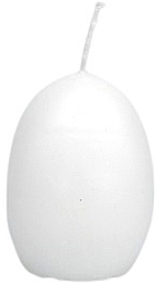 Decorative Candle 'Easter Egg', 4.5x6 cm, white - Admit — photo N4