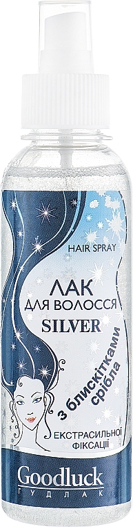 Extra Strong Hold Hair Spray "Silver" - Supermash Goodluck Silver Hair Spray — photo N2
