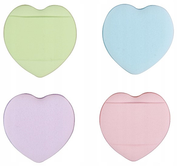 Heart Mini Makeup Sponge Set, 4 pcs., 4356 - Donegal — photo N1