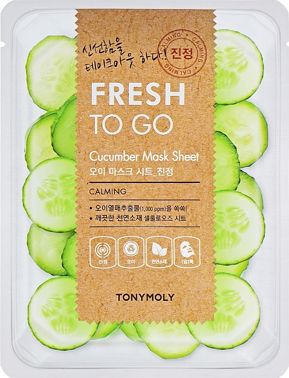 Refreshing Cucumber Sheet Mask - Tony Moly Fresh To Go Mask Sheet Cucumber — photo N5
