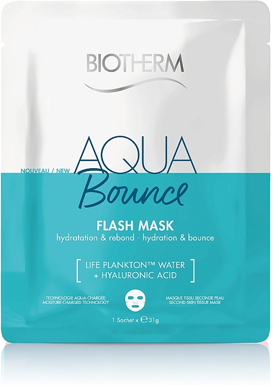 Moisturizing Firming Facial Sheet Mask - Biotherm Aqua Bounce Flash Mask — photo N1
