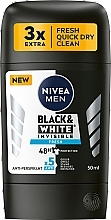 Men Antiperspirant Stick - Nivea Men Black & White Invisible Fresh 48H Antiperspirant Stick — photo N1